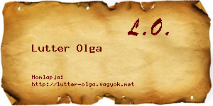 Lutter Olga névjegykártya